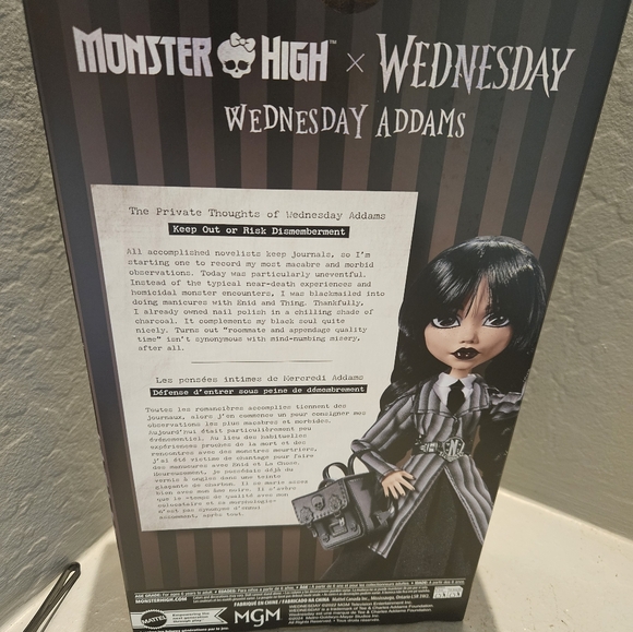 Monster High Wednesday Doll NIB New in Box - Picture 3 of 3
